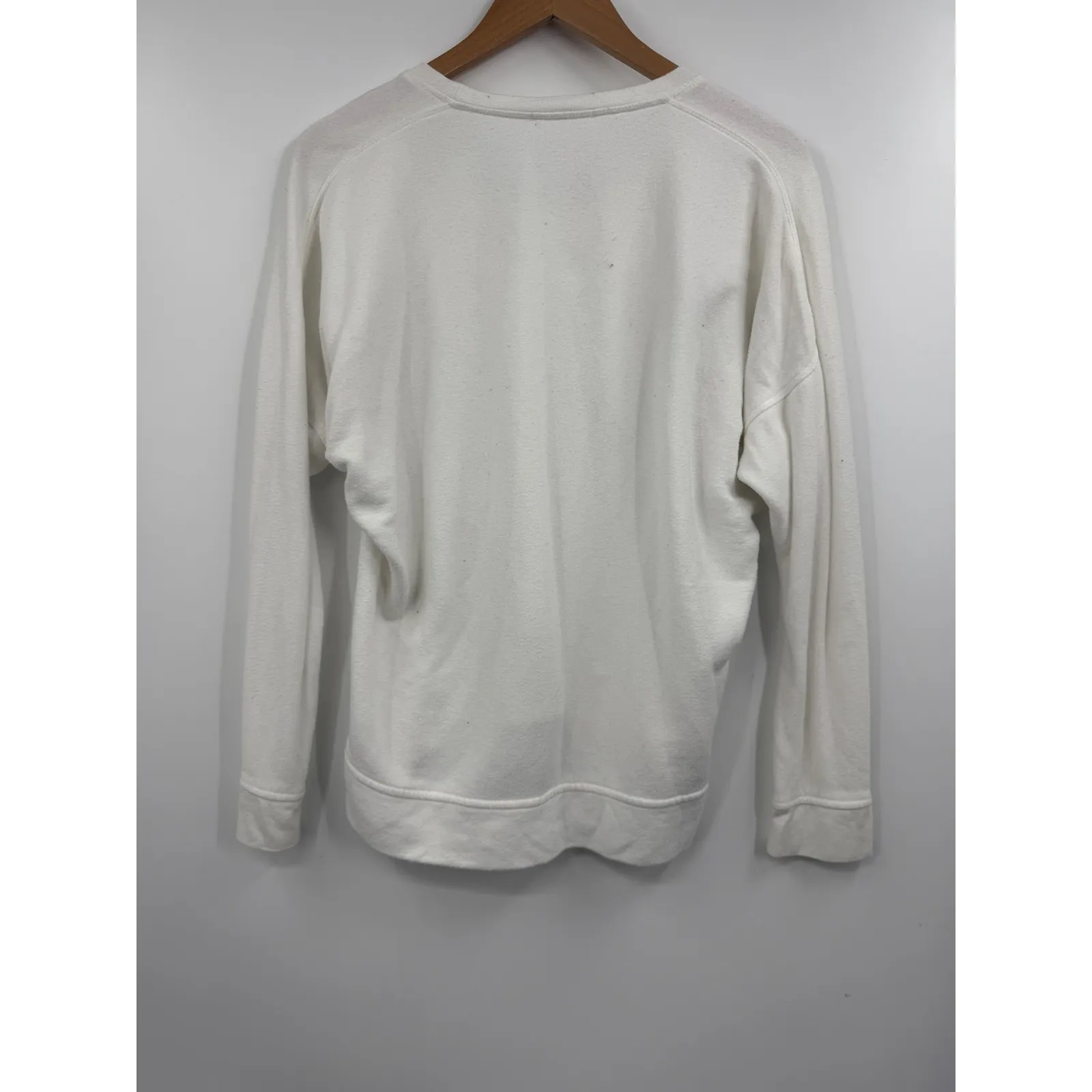 T by Alexander Wang White Textured Crewneck Sweatshirt Size Small - Image 4