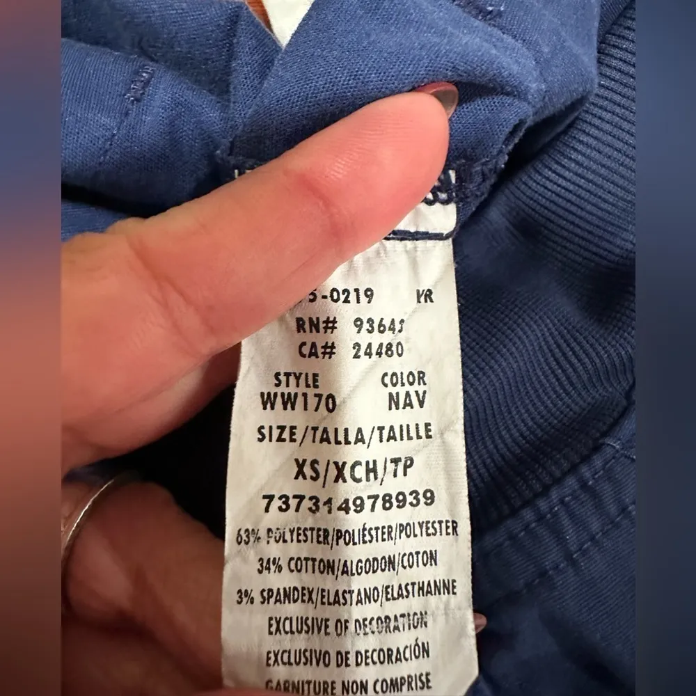 EUC Cherokee dark blue scrub pants relax style 6 pockets Sz XS elastic waist. - Image 4