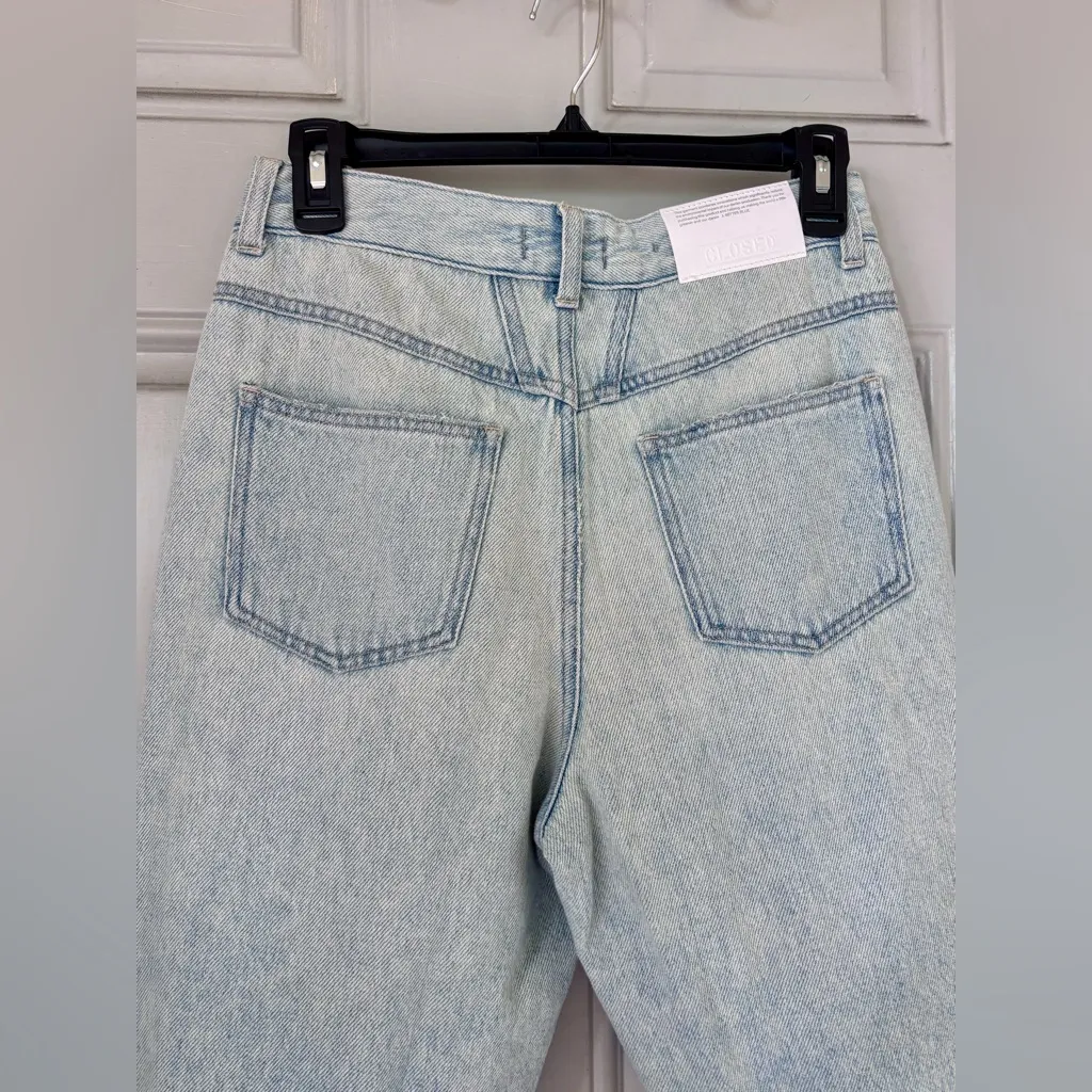CLOSED Pedal Pusher Jeans Womens 28 Light Blue Stretch Denim Made In Italy High - Image 11