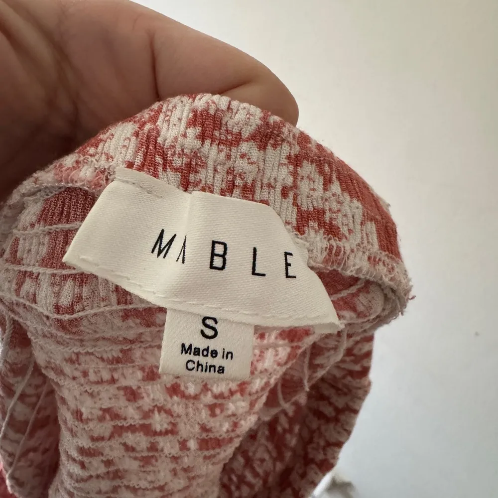 Mable Peachy Ditsy Smocked Floral Mini Skirt Pull On Elastic Waist Pink - Image 3