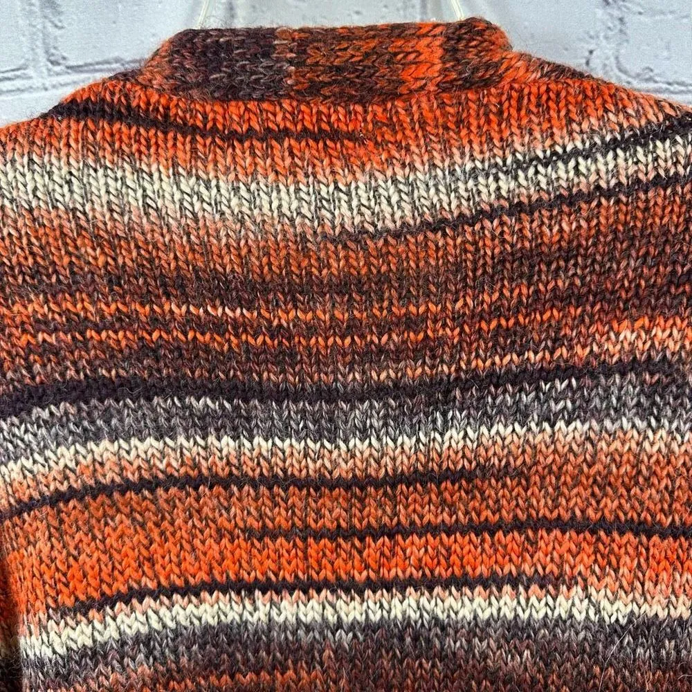 X Steve Madden Canyon Cutie Cardigan Stripe Open Front Orange M NWT - Image 11
