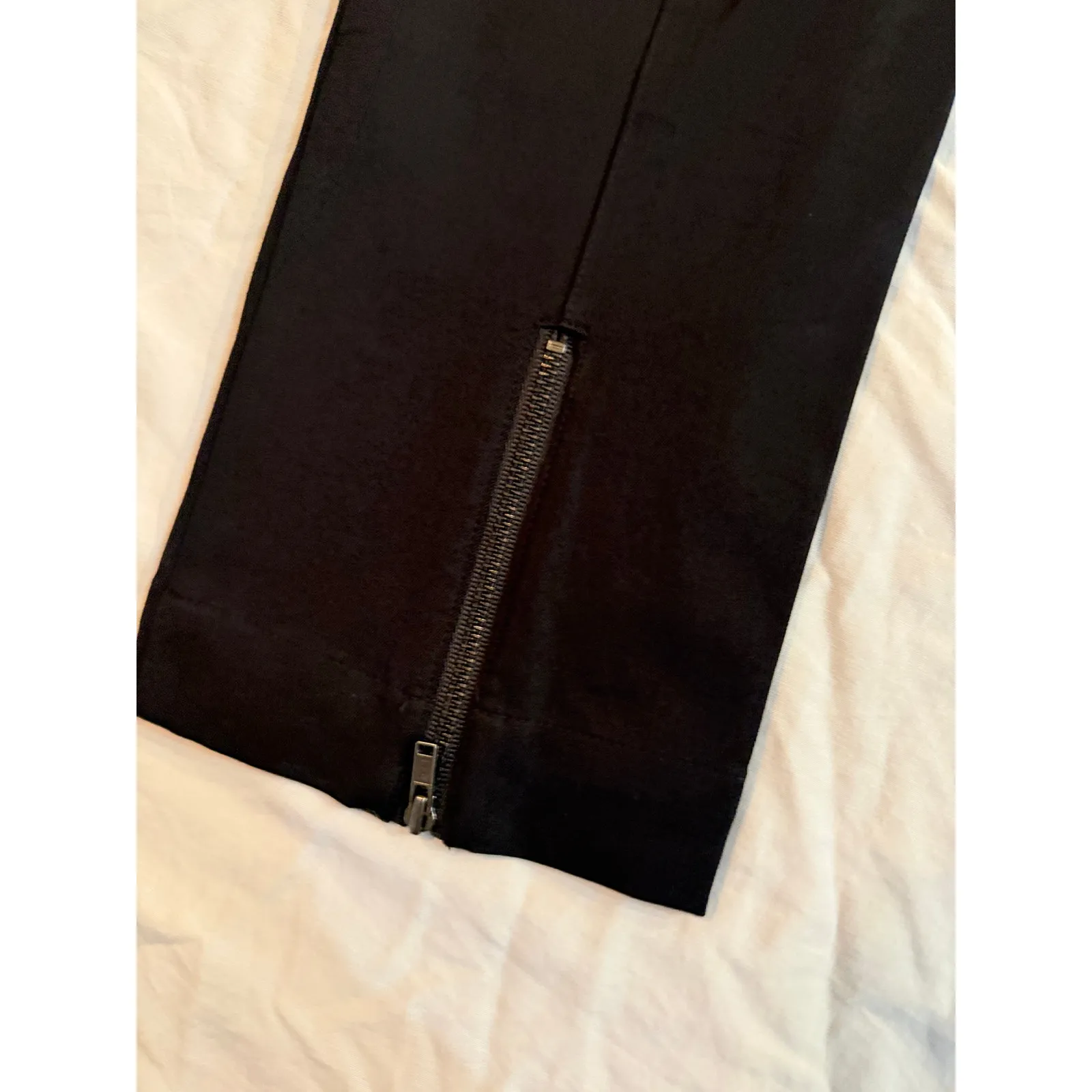 Eileen Fisher Small Slim Trouser New with Tags Black Organic Cotton - Image 5