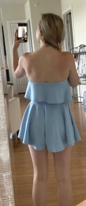 Boohoo NWT Light Blue XS Matching Two Piece Set - Image 3