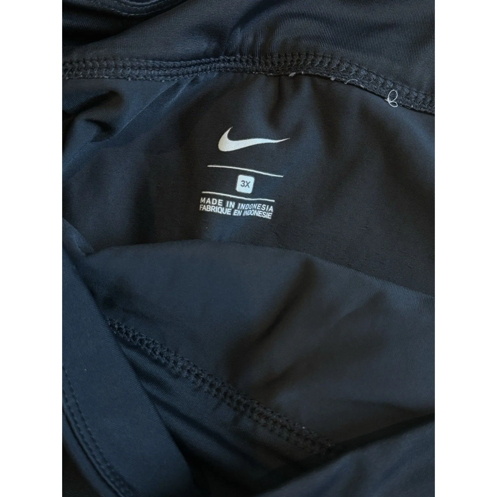 Nike Short Tennis Skirt With Panties Plus Size 3x Pocket‎ Black Front Thigh Slit - Image 3