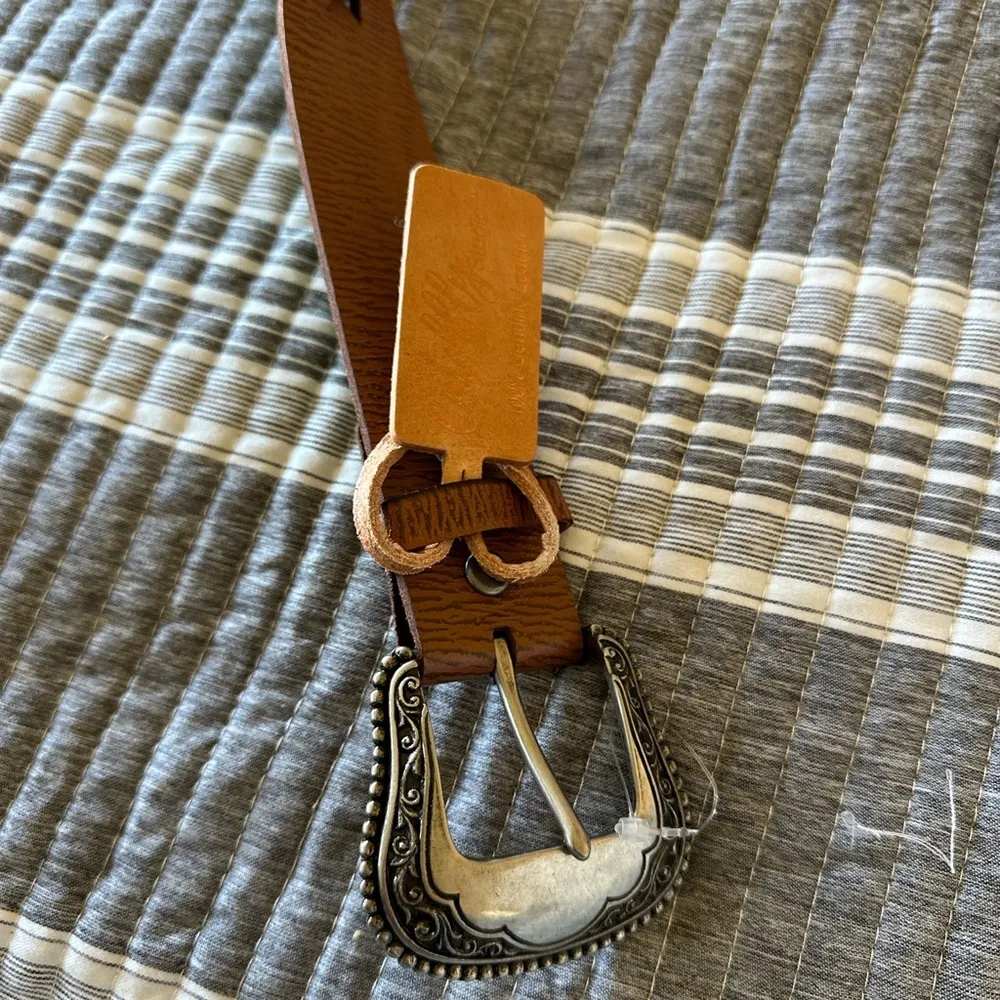 NWT Catchfly 100% Genuine Leather Belt Braided Western Brown Size XL - Image 7