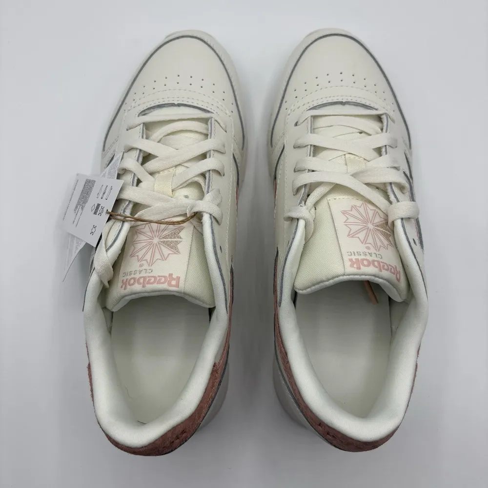 Reebok Classic Leather Womens Chalk/Aura Orange Leather‎ Lifestyle Sneakers 8.5 - Image 7