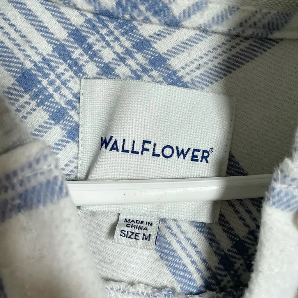 Wallflower Hooded Shacket Blue Size M - Image 5