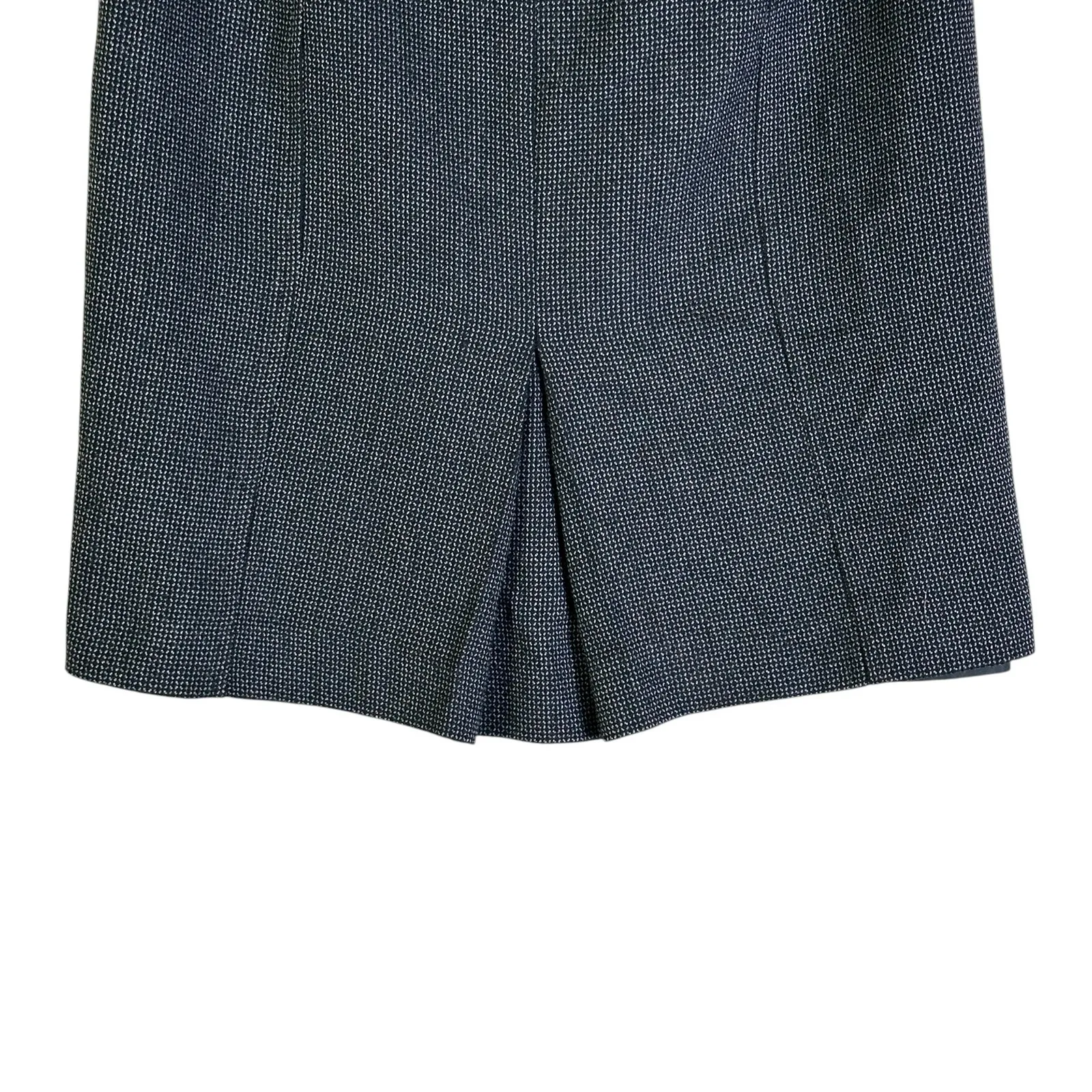 Ann Taylor Skirt Womens 2 Black Wool Blend Pleated Geometric Preppy Career Work Gray - Image 5