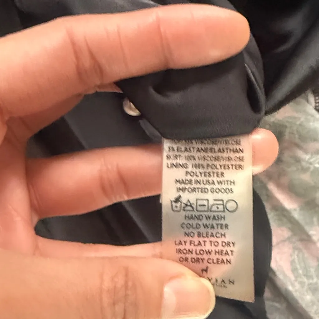 Peruvian Connection Red & Black Long Sleeve Dress XS Fit and Flare Viscose Blend - Image 7