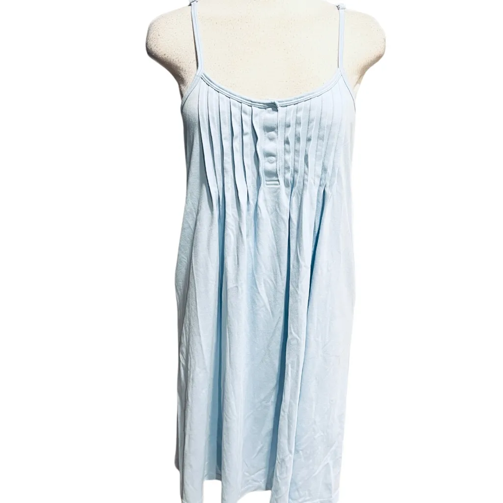 LAKE Maternity Pima Pleat Neck Nightgown in French Blue Size Small NWOT - Image 5