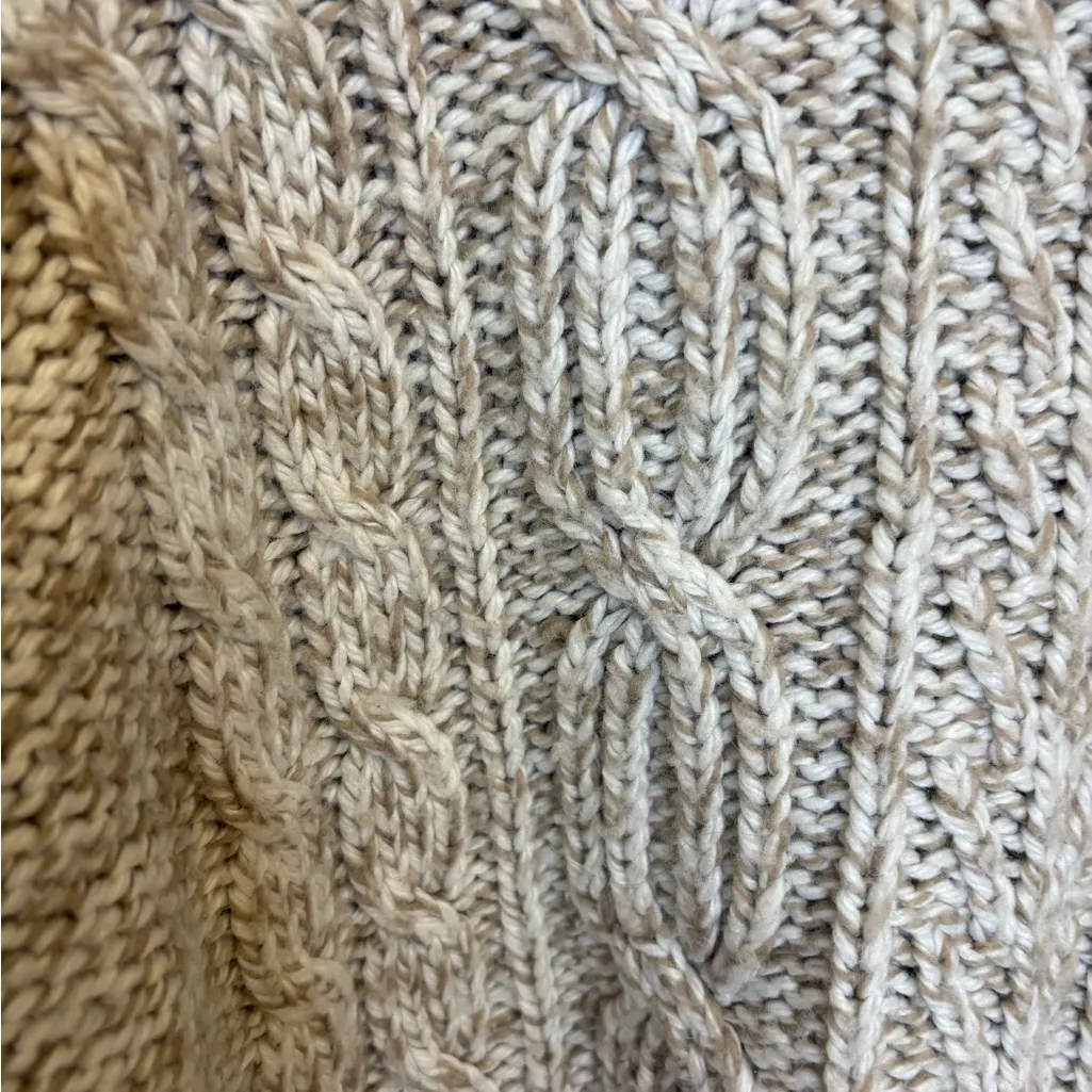 St. John’s Bay Chunky Cable Knit Turtleneck Sweater | XL Neutral Cozy Chic - Image 6