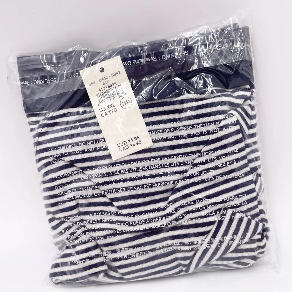NEW Aerie Superchill Cotton High Waisted Boxer Underwear Size XXL Navy Stripe - Image 3