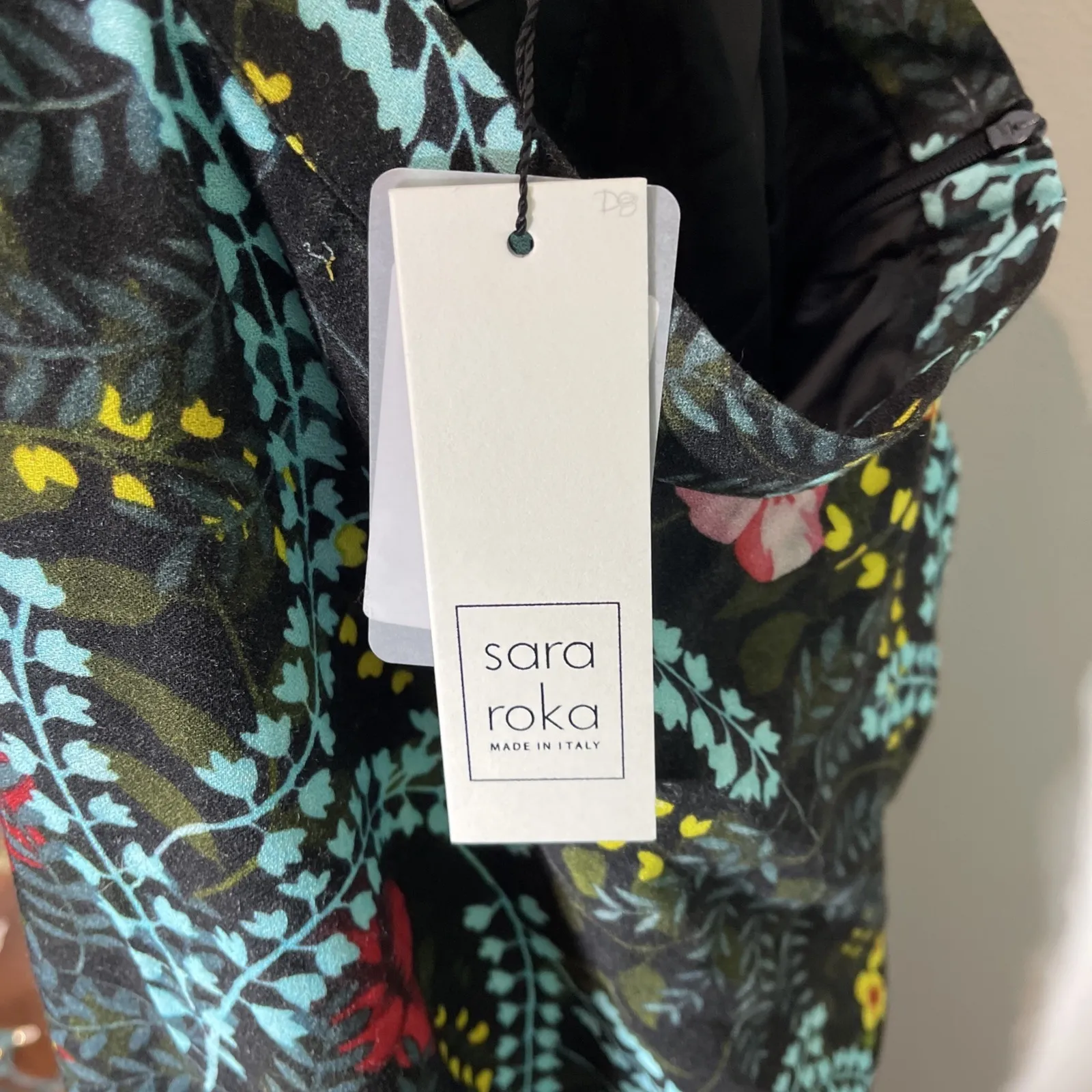 New‎ Sara Roka Maxi Skirt in Liberty Floral Sz 40 Black - Image 9