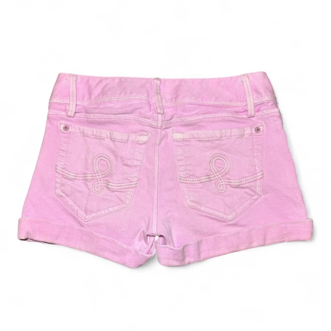 Lilly Pulitzer Clifton Shorts Pink Denim Jean Cuffed Women’s Size 00 Preppy - Image 2