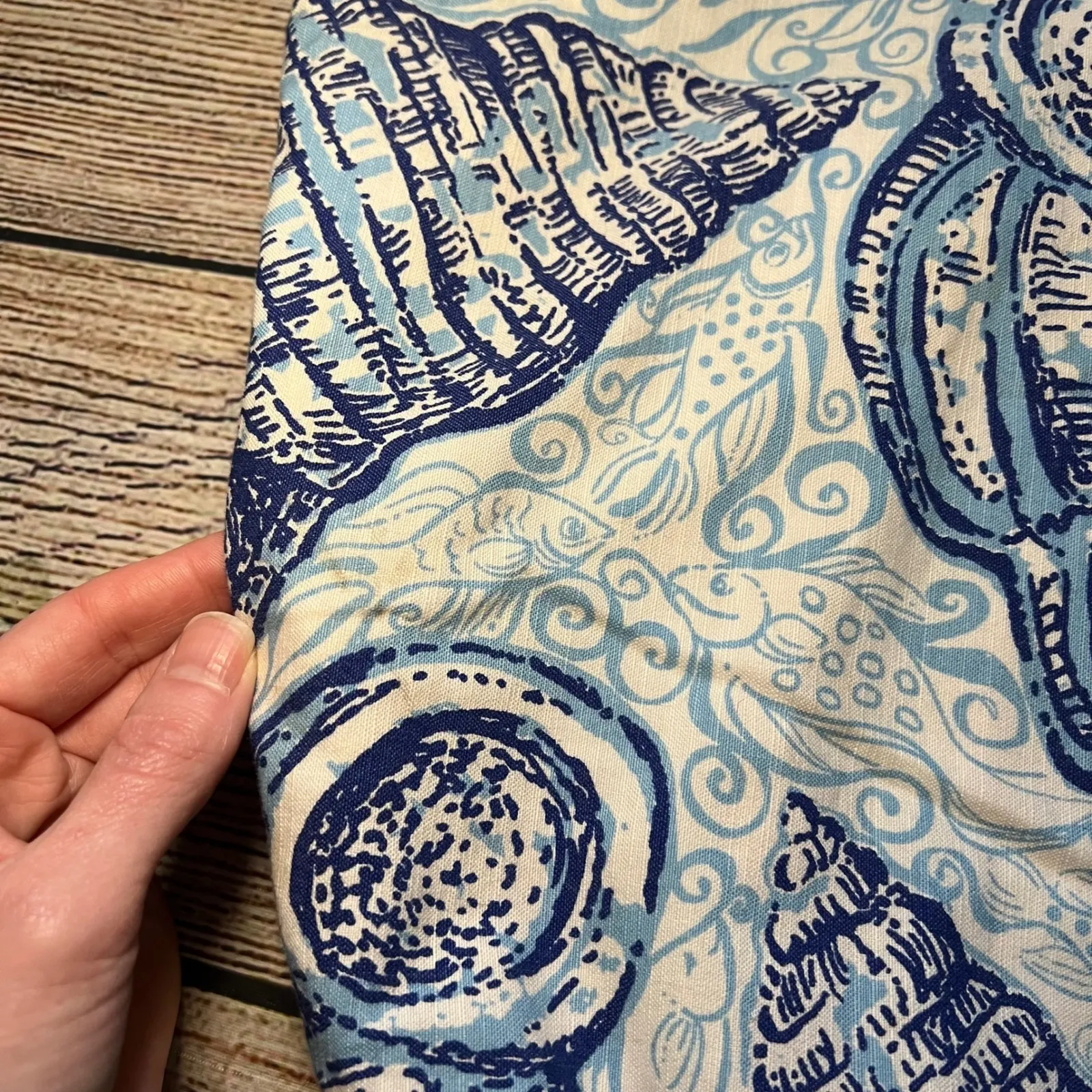 Lilly Pulitzer Coastal Tote‎ Blue Seashells Beach Shoulder Bag Nautical Resort - Image 8