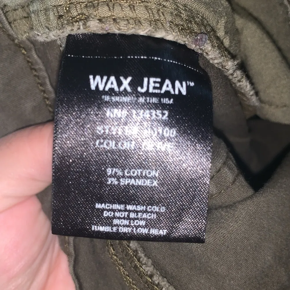 Wax Jean Premium Denim Olive Green Low Rise Skinny Jeans - Image 8