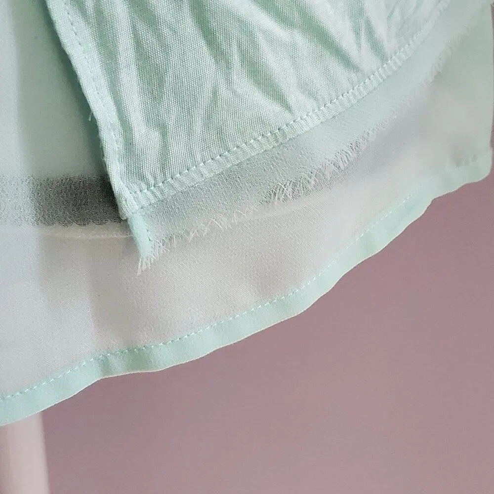 Guess by Marciano Sleeveless Flowy Green Top S Petite - Image 3