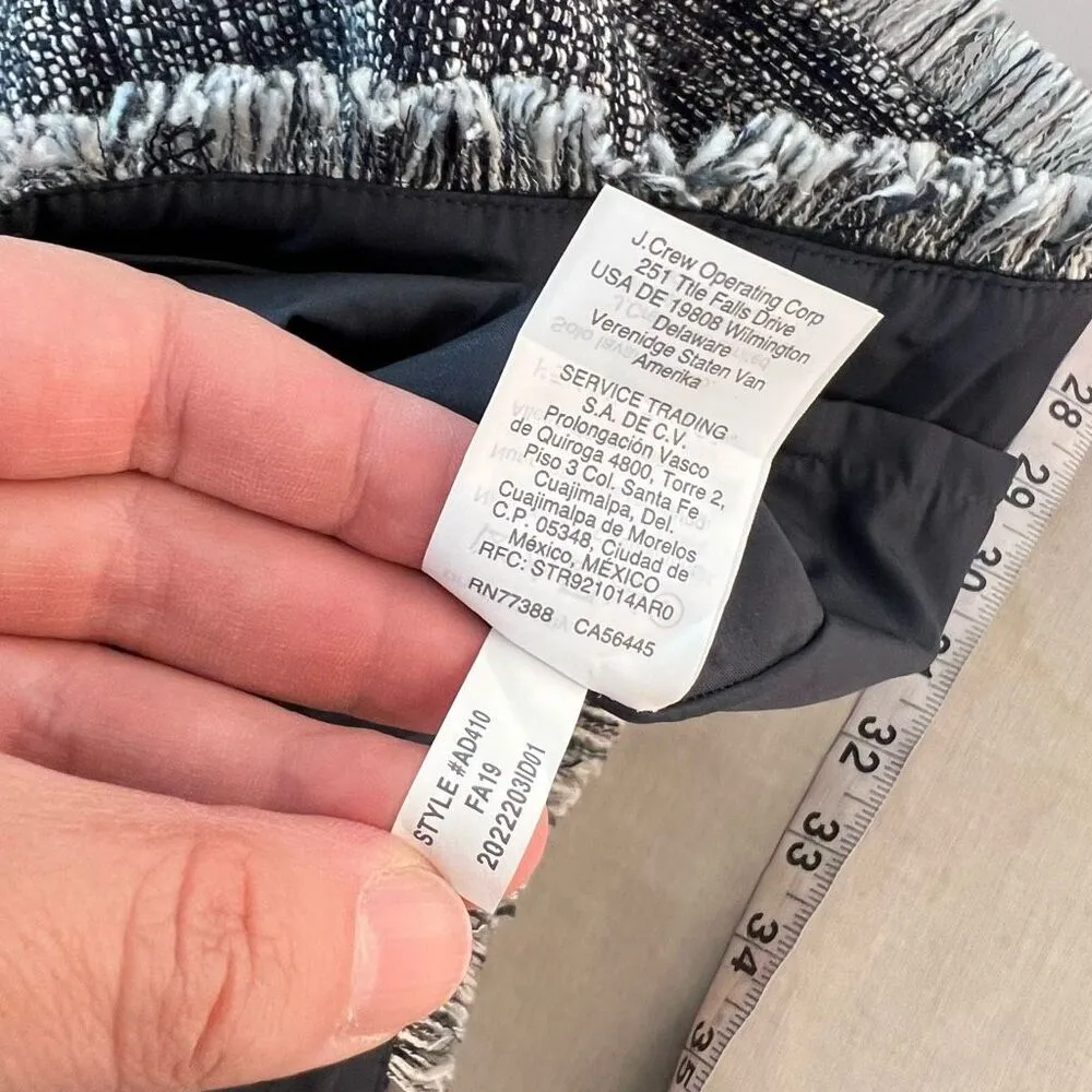 J crew navy sleeveless tweed sheath dress size 6 - Image 10