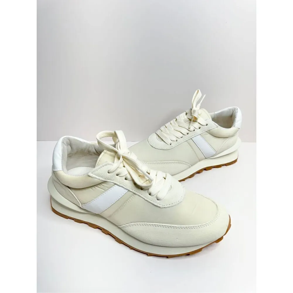 J/Slides Sneakers Size 6 Cream Leather Lifestyle Athletic and Training Shoes NEW - Image 4