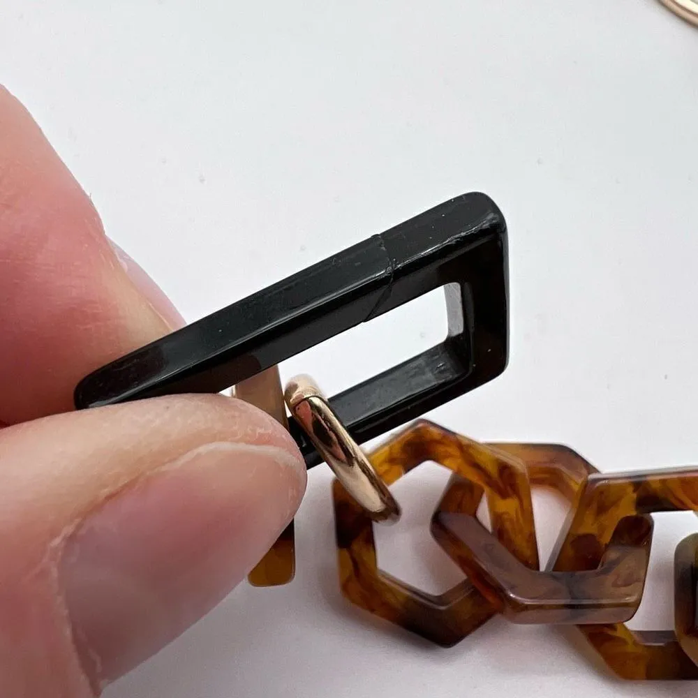 ‎Talbot’s tortoise & gold tone chunky necklace Brown - Image 2