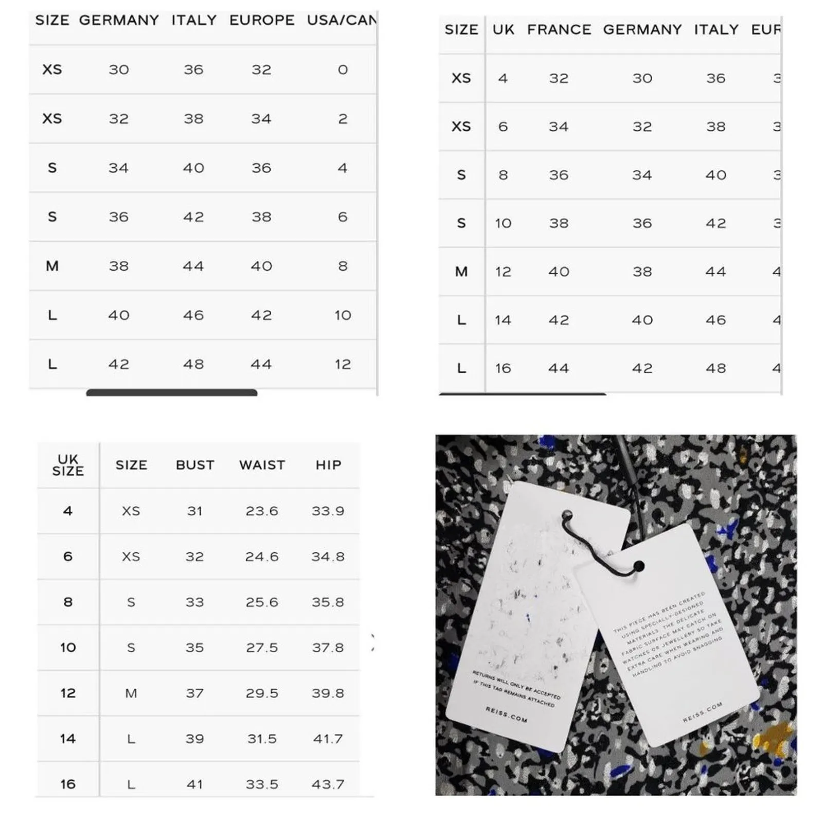 NWT Reiss Charlotte Black & White Burnout Ditsy Print Mini Dress Women's Size 2 - Image 10