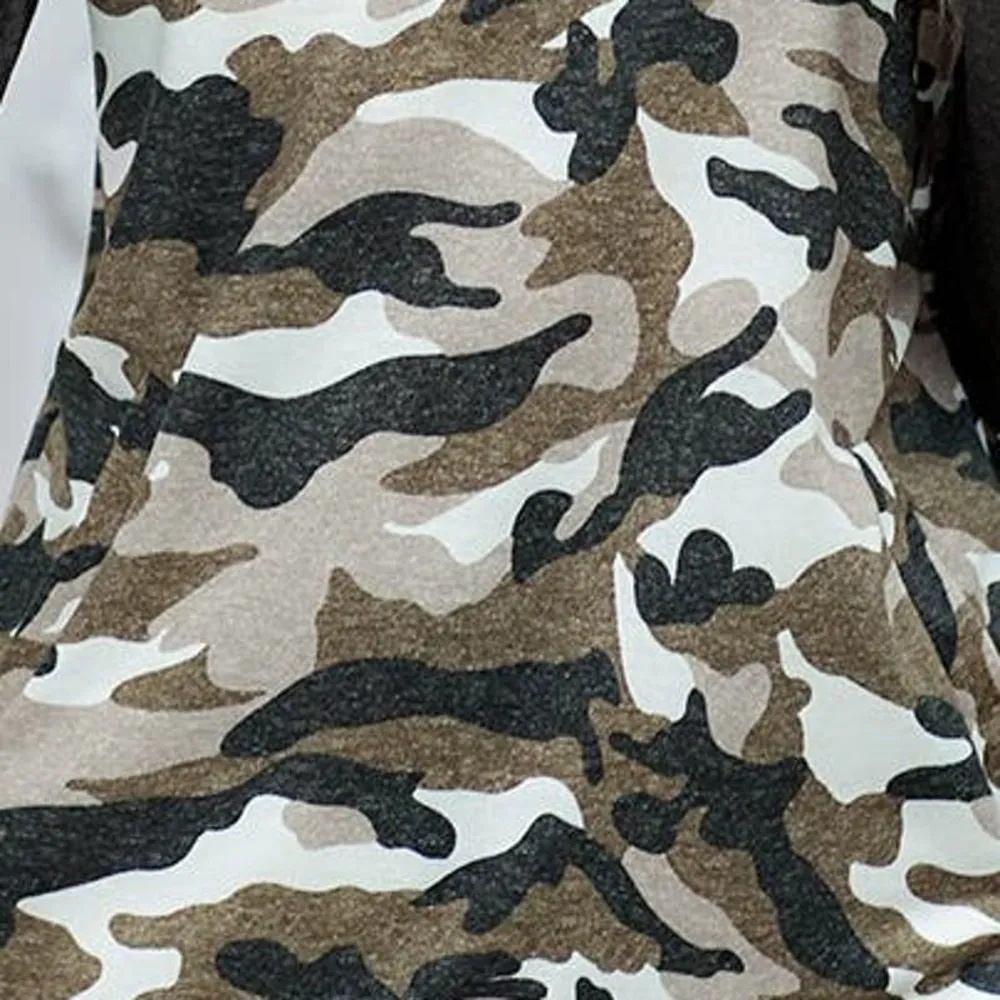 CAMO PRINT DOUBLE HOOD LIGHTWEIGHT ACCENT HOODIE SIZE 2XL (18 - Image 10