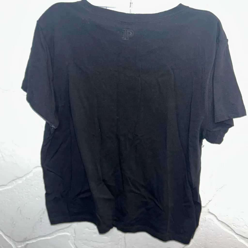PINK Victoria's Secret Jet Black Short Sleeve Top - Image 2