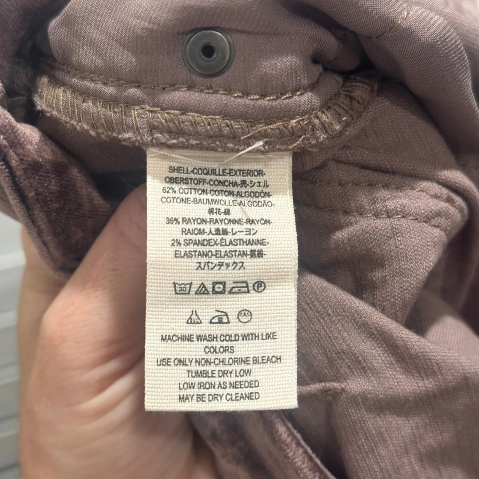 NWOT Free People In My Feels Velvet Flare Pants Mauve Size 24 High Rise Cropped - Image 9