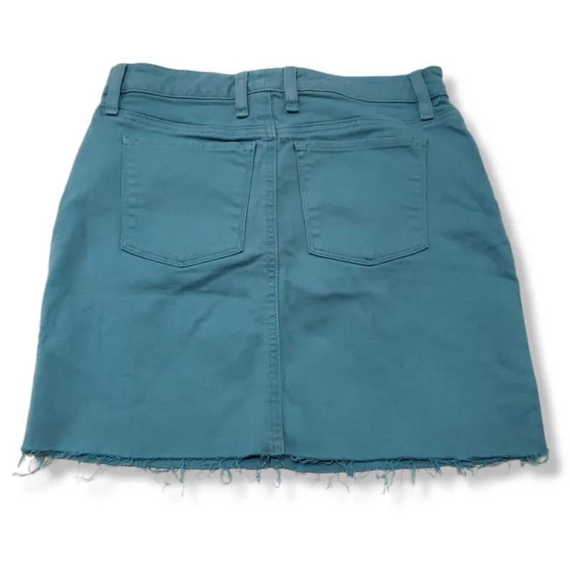 L.L. Bean Skirt Size 4 Womens Denim LL Bean Favorite Fit Jean Skirt Raw Hem Blue Mini Skirt Denim Skirt  - Image 2