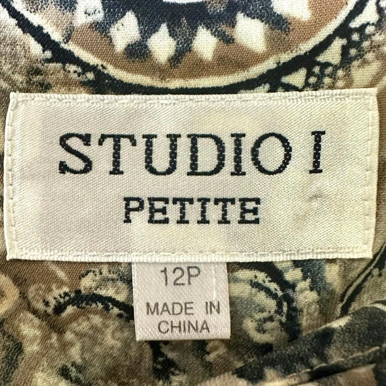 STUDIO I Vintage 90s Green Paisley Sleeveless Maxi Dress‎ Women 12 Petite Boho - Image 5