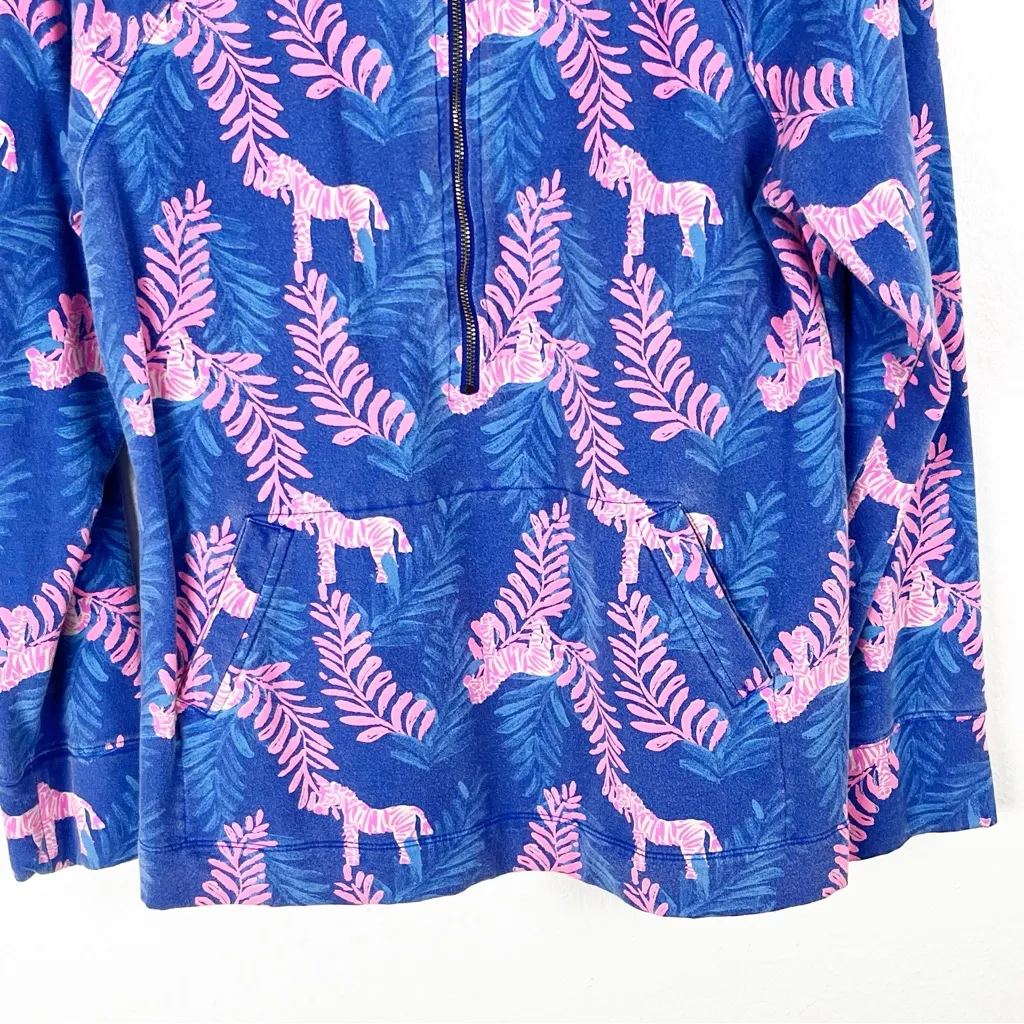 LILLY PULITZER Skipper Royal Purple Dazzle UPF 50+ Quarter Zip Popover Medium - Image 10