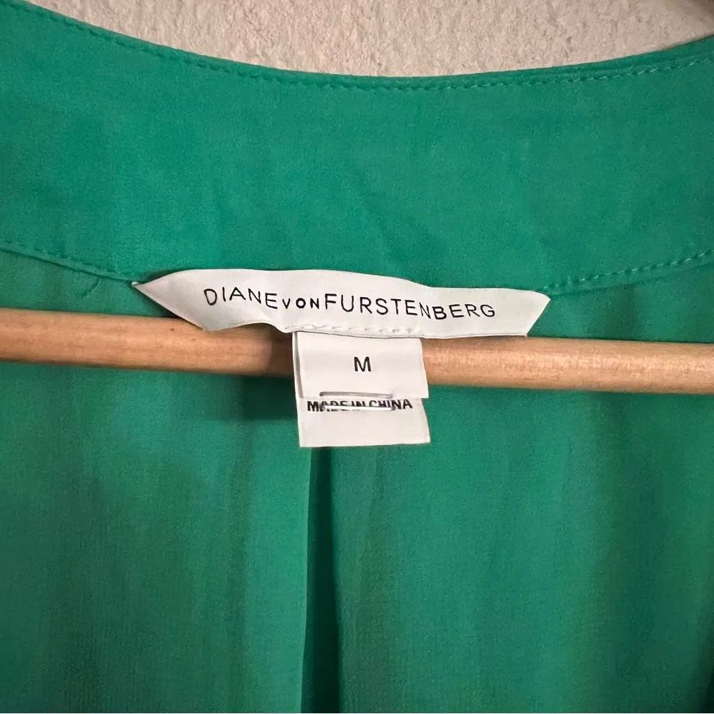 DVF Davi Pleated‎ Silk Blouse - Image 6