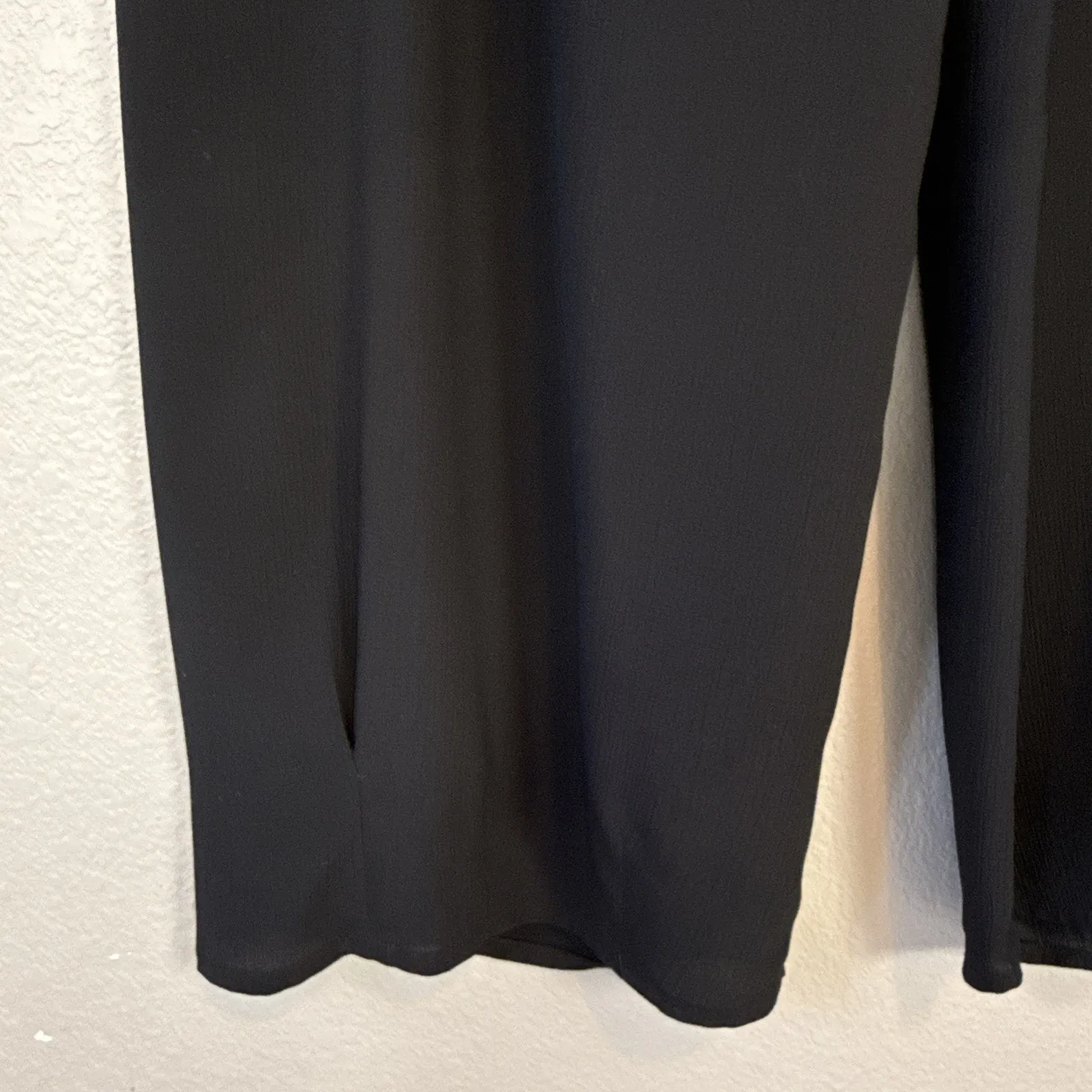 Babette Black Crepe Barrel Lantern Balloon Wide Leg Pants Size S Lagenlook - Image 3