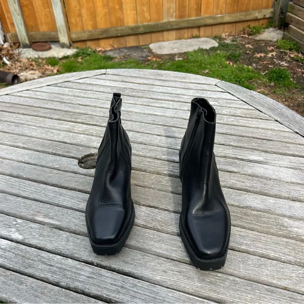 ASH Mastro black leather Chelsea platform boots size‎ 8.5 - Image 3