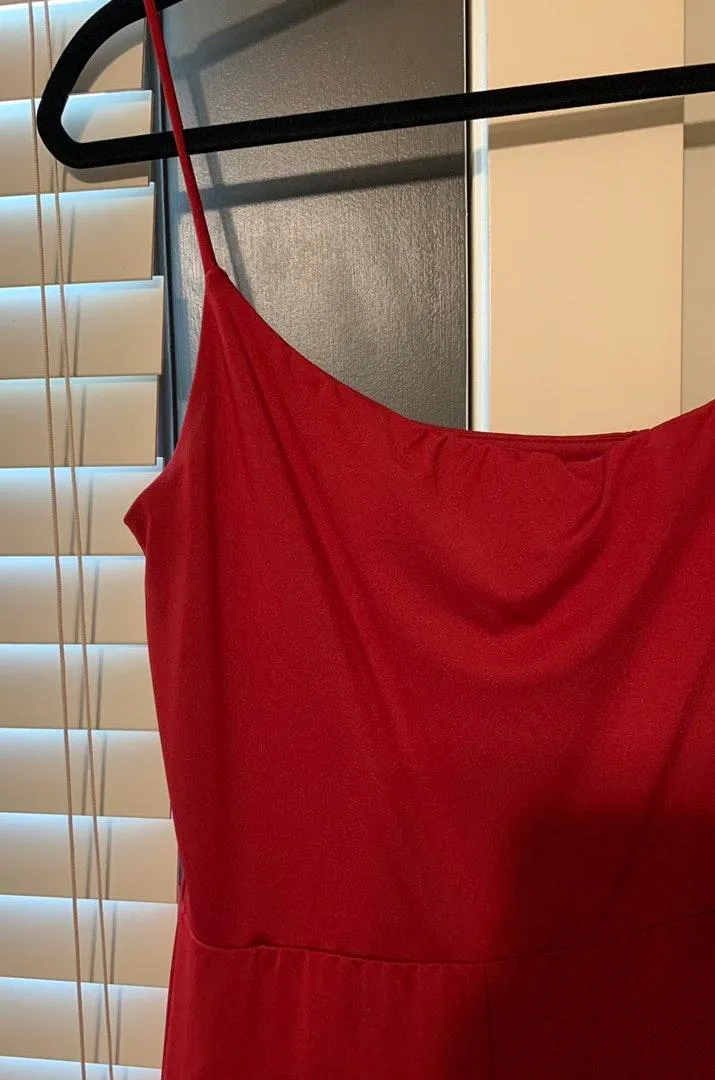 Windsor Red One Shoulder Jumpsuit  - Image 3