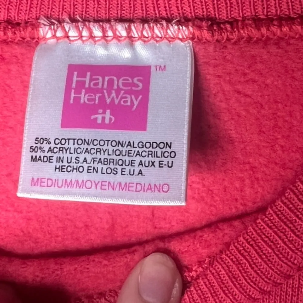 Hanes Vintage Pink Carousel Pony Crewneck Retro Medium - Image 2