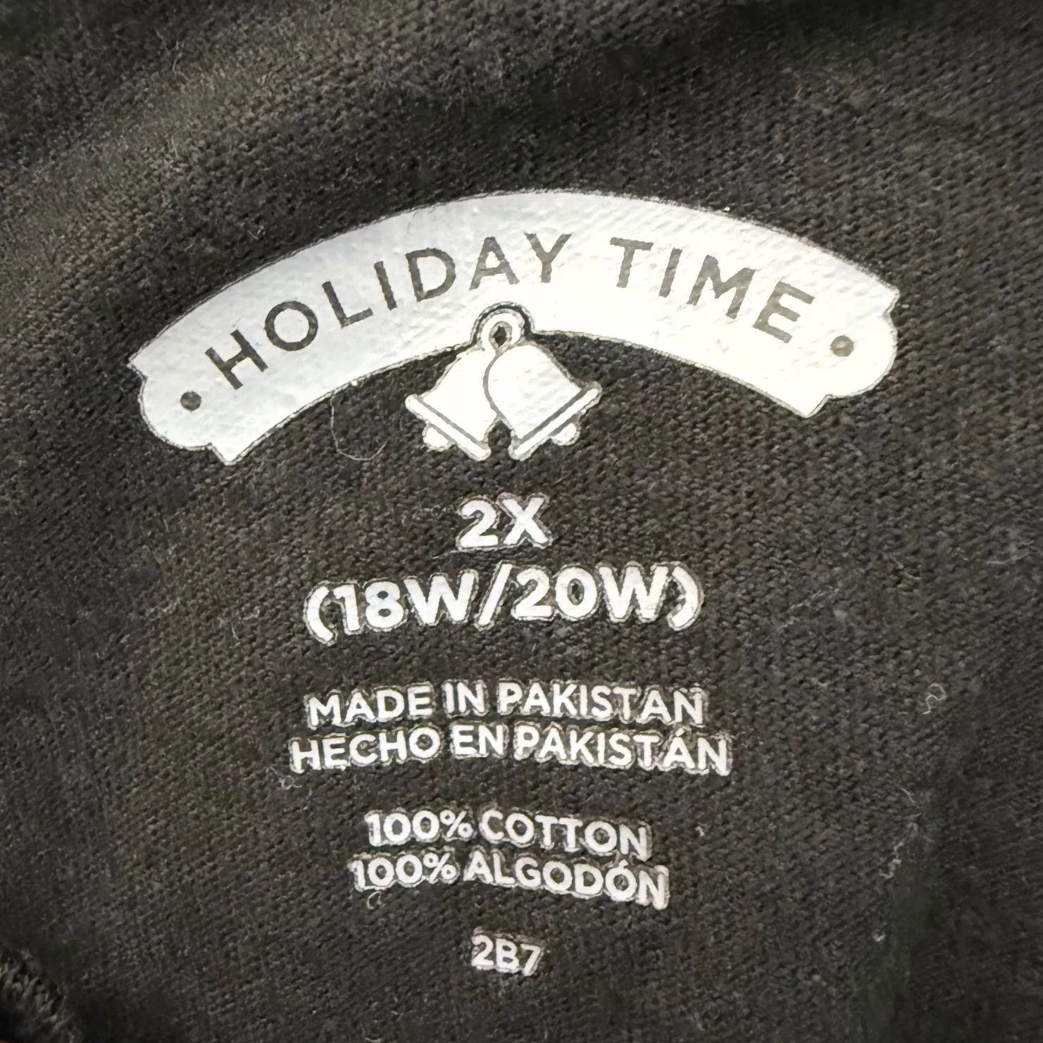 Holiday Time Unisex 2X Santa Claus Ho Ho Ho Gift Stack Black Graphic T - Image 4