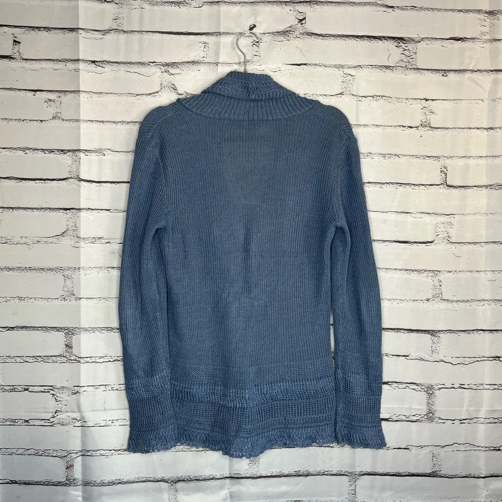 Vintage Lauren Ralph Lauren Blue Shawl Collar Cardigan Knit Top Women’s M Button Size M - Image 11