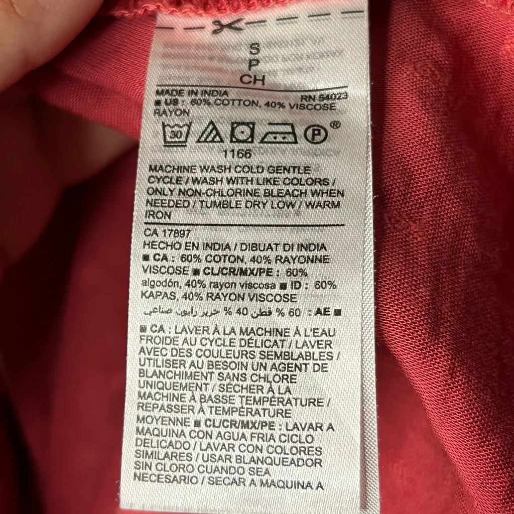 Old Navy Brick Red Long Sleeve Tunic Shirt Dress Women’s Size Small - Image 5