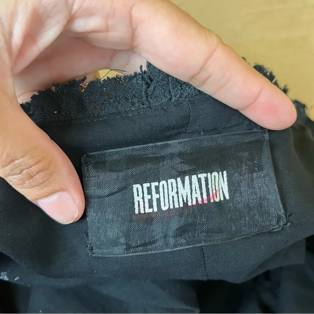 Reformation Memphis Dress in Black - Image 7