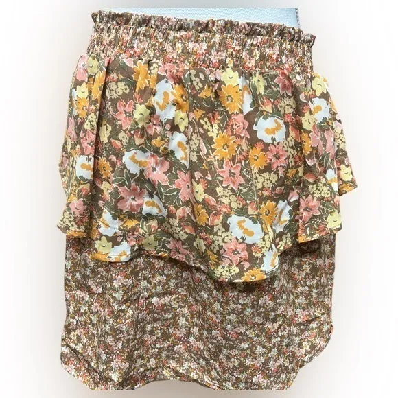 NWT‎ Sienna Sky Floral Skirt With Smocked Waist and Tiers Size M - Image 3