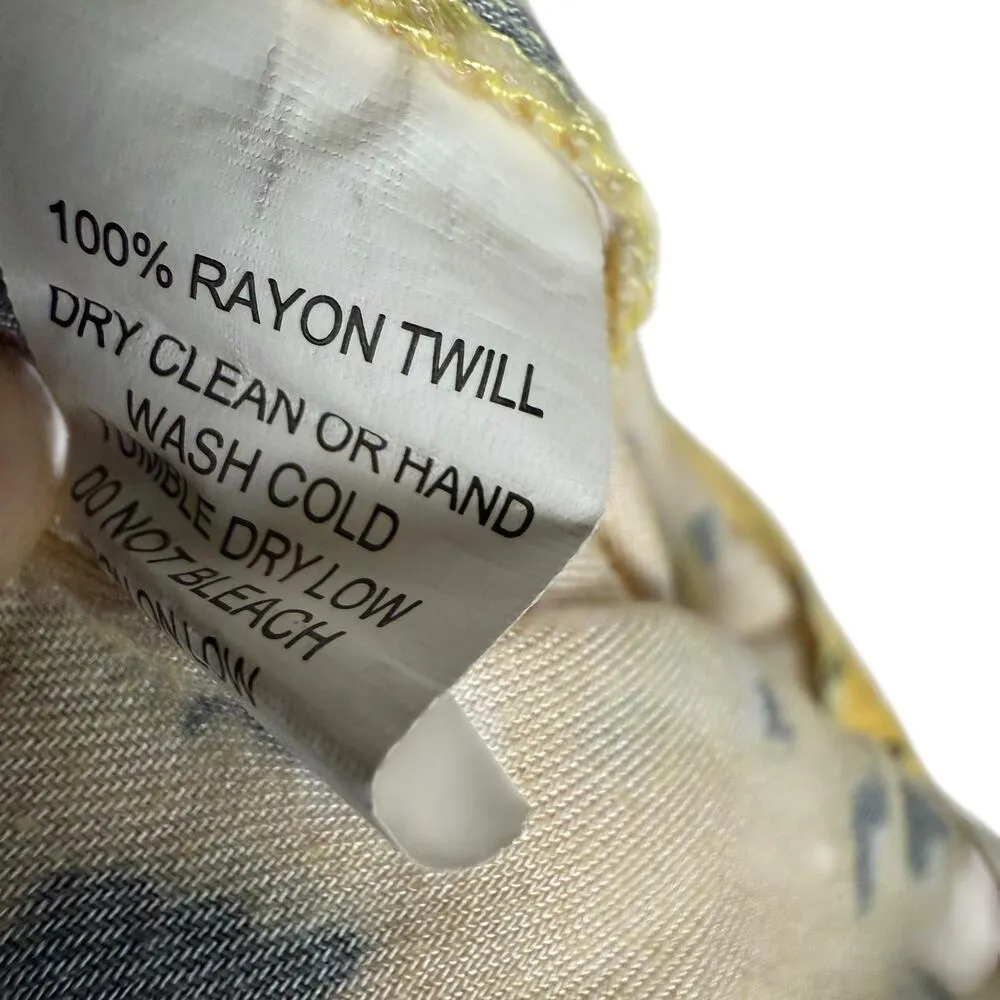 Amanda Uprichard Amory Yellow Floral Print Sleeveless Slip Midi Dress Size S - Image 13