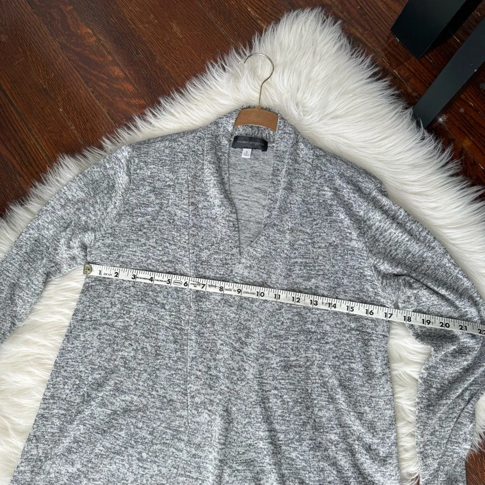 Heather Charcoal Open cardigan sweater Grey Gray - Image 6