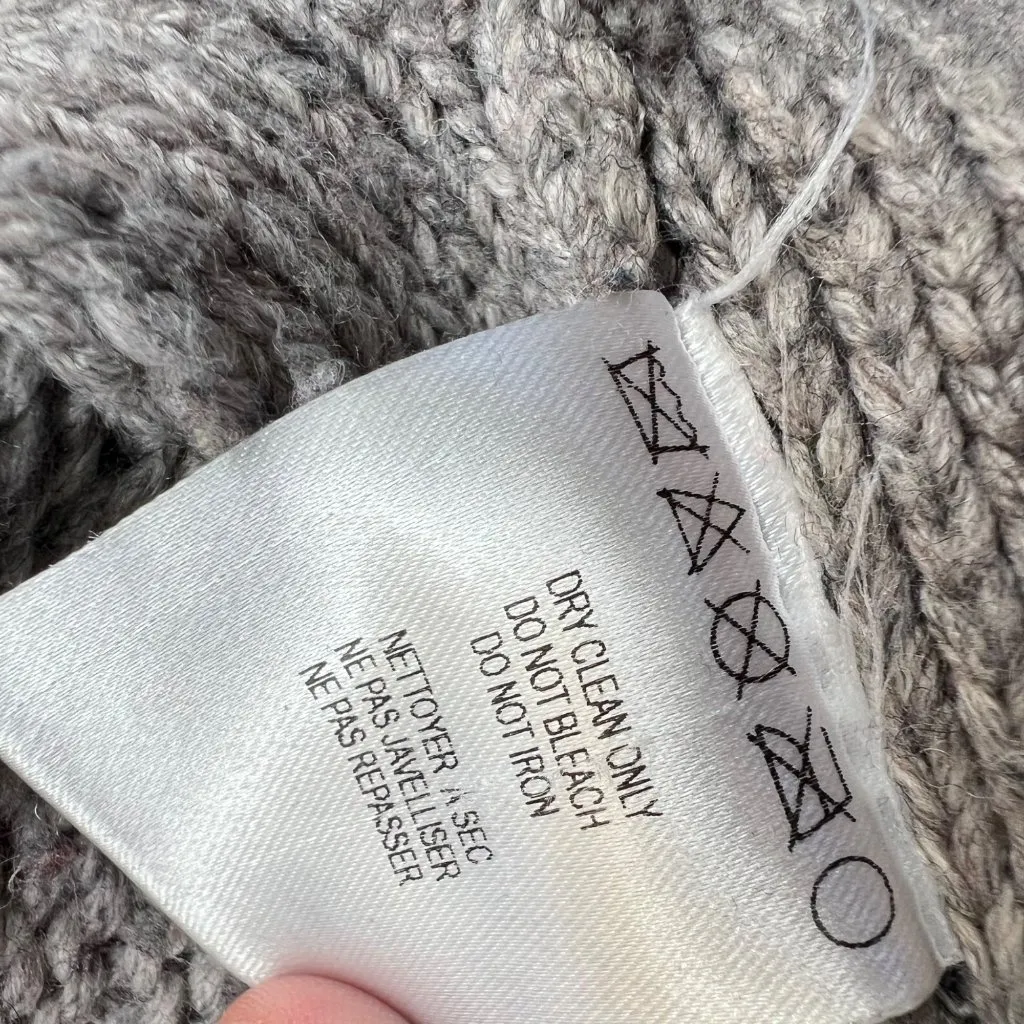 Nomad Morgan Carper Sleeveless Fringe Turtleneck Sweater Dress Gray Size Small - Image 9