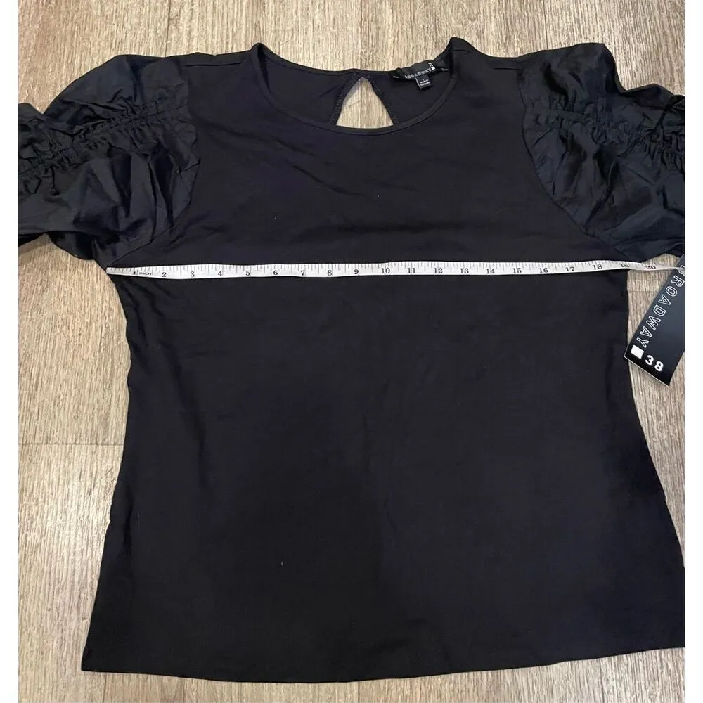 Broadway Short Sleeve Top Black Large New Black - Image 5