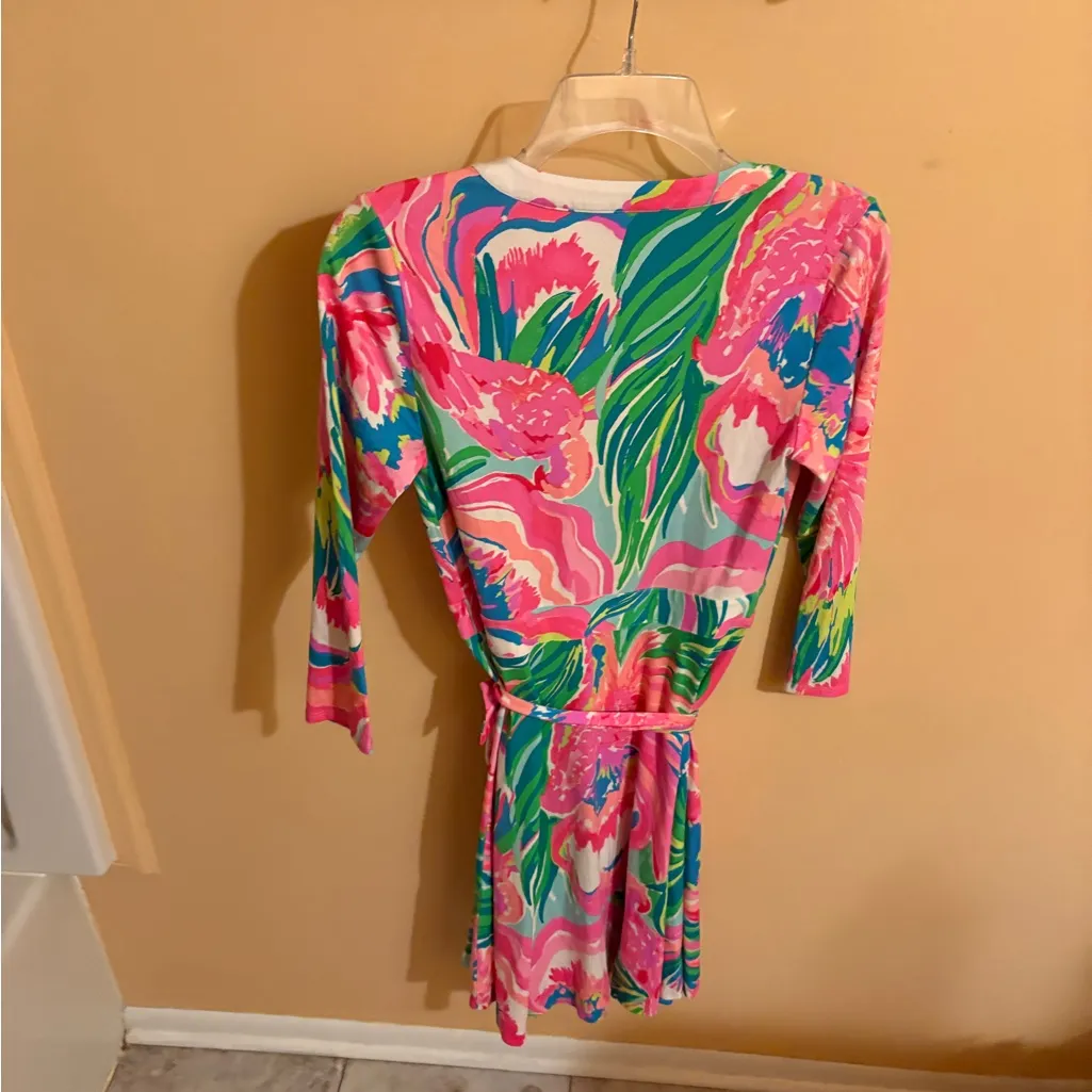 Lilly Pulitzer Emilia Wrap Dress in Paradise Bound Serene Blue - Image 4