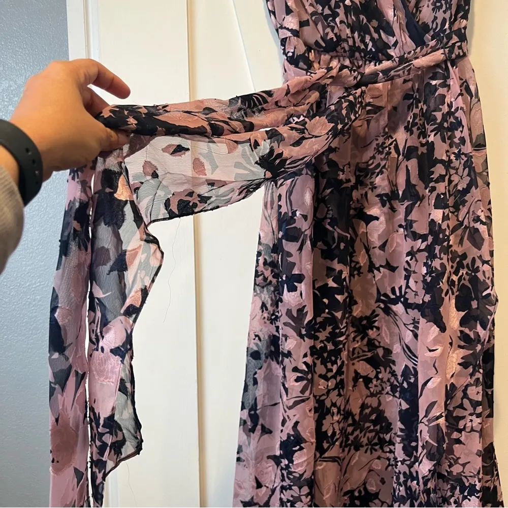 David's Bridal Metallic Floral A-line Tank Dress Gown Maxi Size 18 Easter - Image 3