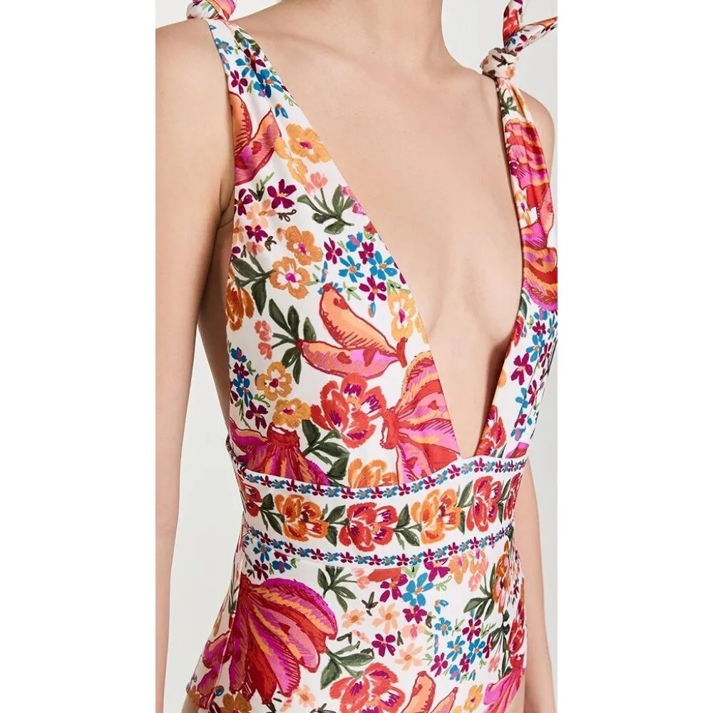 💕FARM RIO💕 Spring Bananas One Piece Swimsuit ~ Spring Bananas Print XS NWT - Image 4