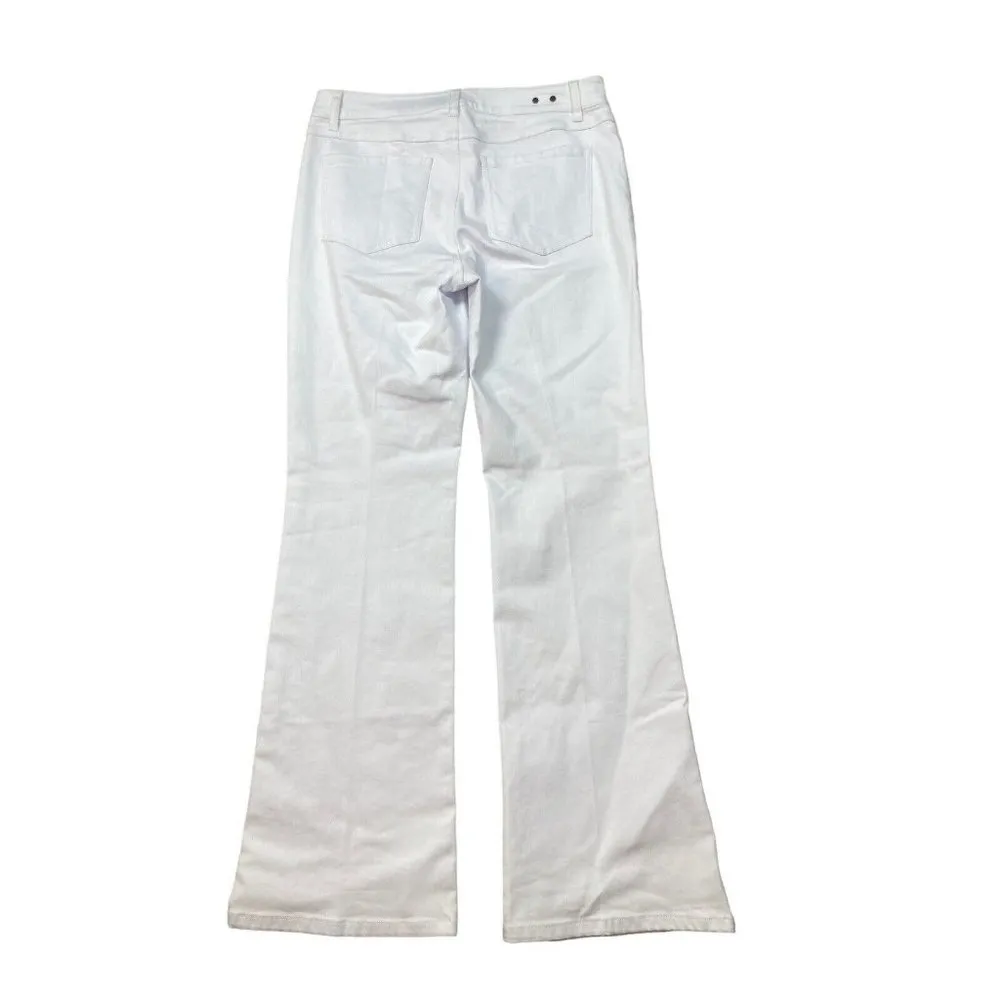 New CABI #5880 Trouser Jeans Womens Size 10L White Casual Cotton The Dreamer - Image 4
