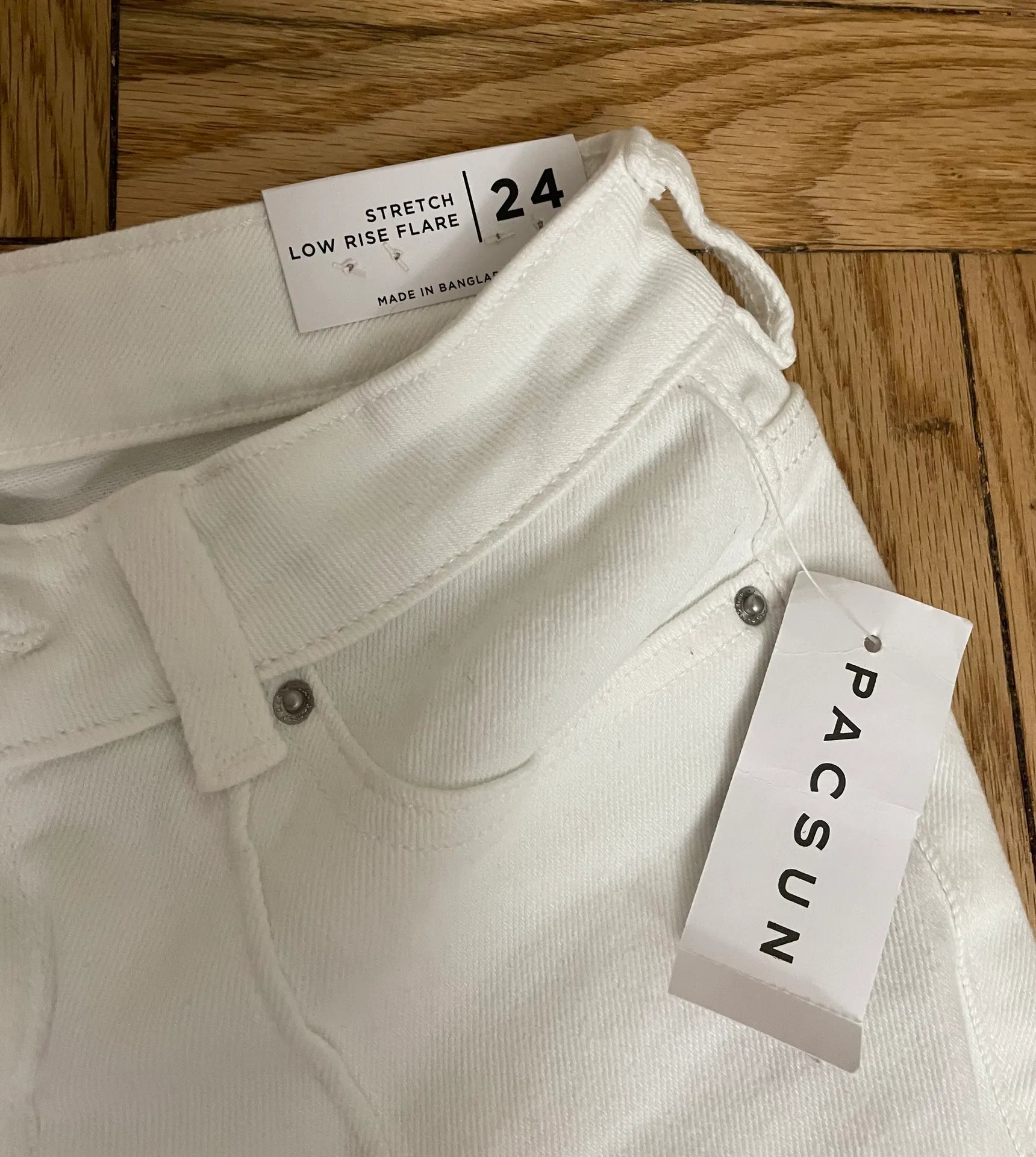 white flared jeans - Image 3